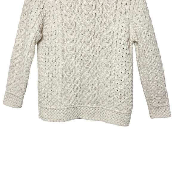 ARAN MOR Ireland Fisherman’s Merino Wool Cable Knit Pullover Sweater - Picture 9 of 16